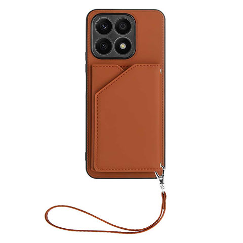 Coque Luxe Cuir Housse Etui Y02B pour Huawei Honor X8a 4G Marron