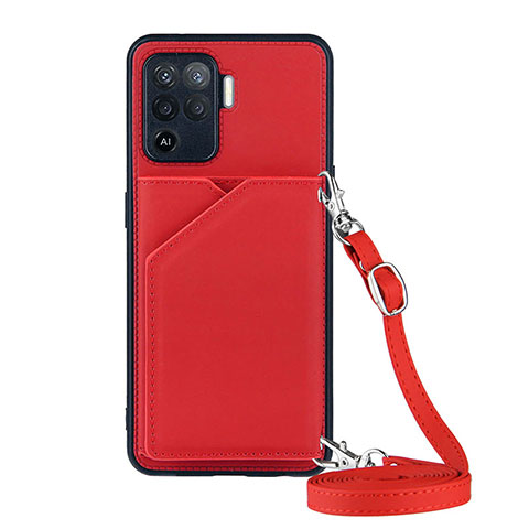 Coque Luxe Cuir Housse Etui Y02B pour Oppo A94 4G Rouge