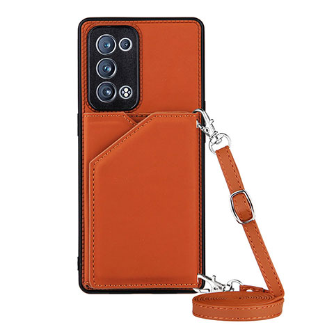 Coque Luxe Cuir Housse Etui Y02B pour Oppo Reno6 Pro 5G Marron