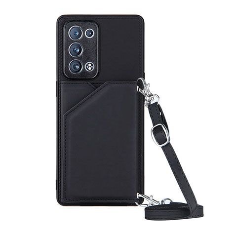 Coque Luxe Cuir Housse Etui Y02B pour Oppo Reno6 Pro 5G Noir