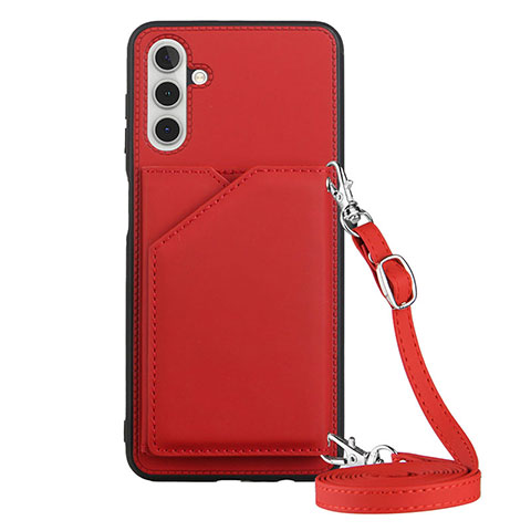 Coque Luxe Cuir Housse Etui Y02B pour Samsung Galaxy A04s Rouge