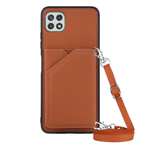 Coque Luxe Cuir Housse Etui Y02B pour Samsung Galaxy A22 5G Marron