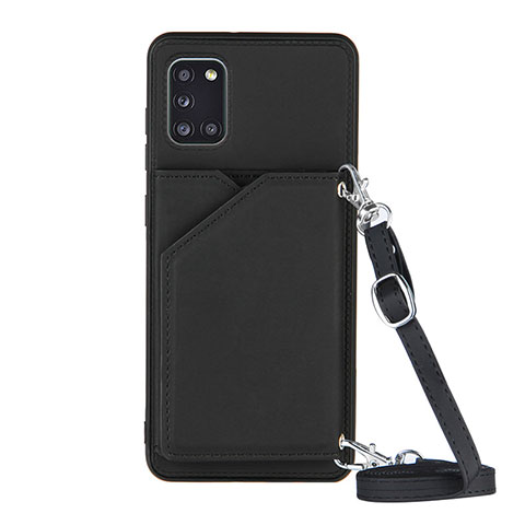 Coque Luxe Cuir Housse Etui Y02B pour Samsung Galaxy A31 Noir