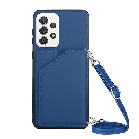 Coque Luxe Cuir Housse Etui Y02B pour Samsung Galaxy A33 5G Bleu