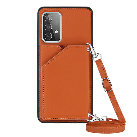 Coque Luxe Cuir Housse Etui Y02B pour Samsung Galaxy A52 4G Marron