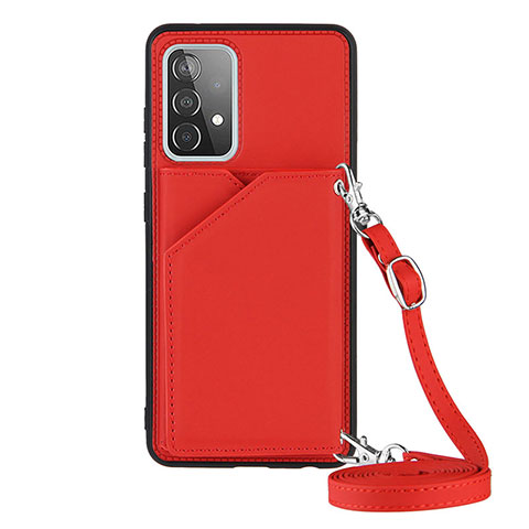 Coque Luxe Cuir Housse Etui Y02B pour Samsung Galaxy A52 4G Rouge