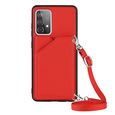 Coque Luxe Cuir Housse Etui Y02B pour Samsung Galaxy A52s 5G Rouge