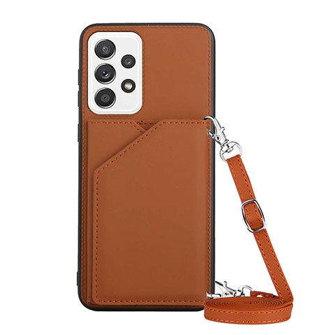 Coque Luxe Cuir Housse Etui Y02B pour Samsung Galaxy A53 5G Marron