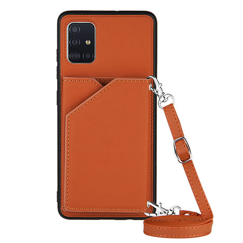 Coque Luxe Cuir Housse Etui Y02B pour Samsung Galaxy A71 4G A715 Marron