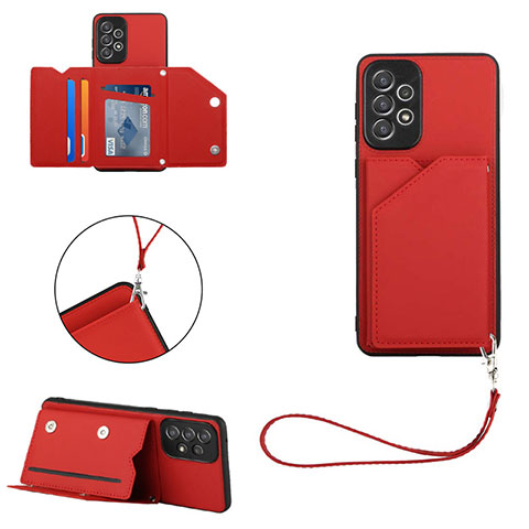 Coque Luxe Cuir Housse Etui Y02B pour Samsung Galaxy A73 5G Rouge