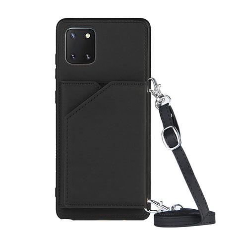 Coque Luxe Cuir Housse Etui Y02B pour Samsung Galaxy A81 Noir