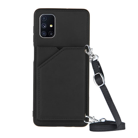 Coque Luxe Cuir Housse Etui Y02B pour Samsung Galaxy M51 Noir