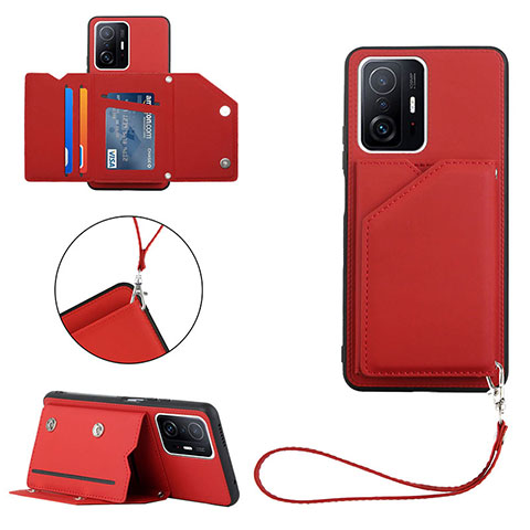 Coque Luxe Cuir Housse Etui Y02B pour Xiaomi Mi 11T Pro 5G Rouge