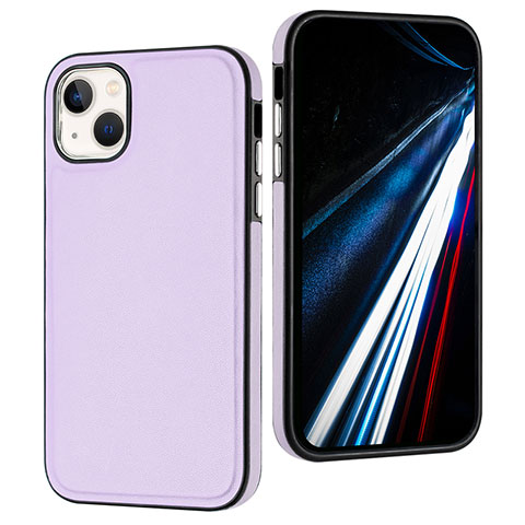 Coque Luxe Cuir Housse Etui Y03B pour Apple iPhone 13 Violet Clair