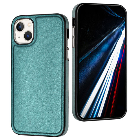 Coque Luxe Cuir Housse Etui Y03B pour Apple iPhone 14 Plus Vert