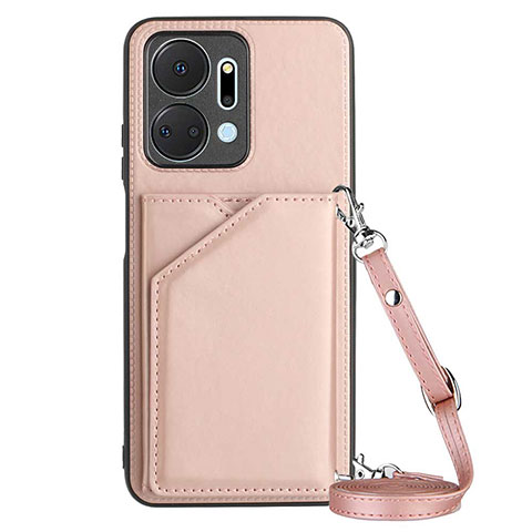 Coque Luxe Cuir Housse Etui Y03B pour Huawei Honor X7a Or Rose