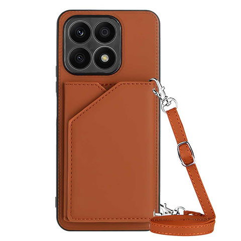 Coque Luxe Cuir Housse Etui Y03B pour Huawei Honor X8a 4G Marron