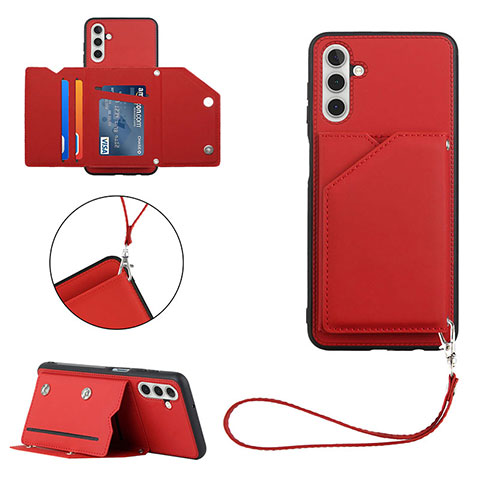 Coque Luxe Cuir Housse Etui Y03B pour Samsung Galaxy A04s Rouge