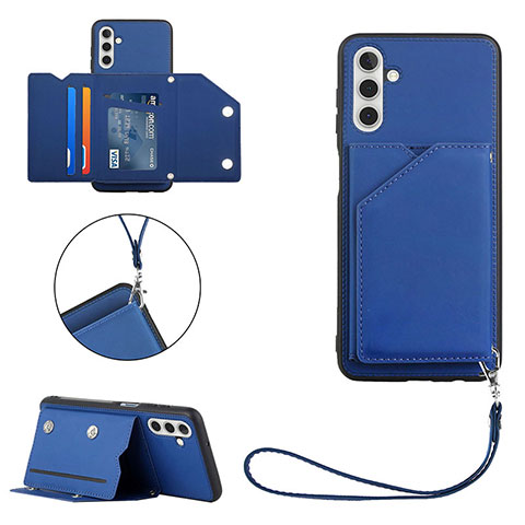 Coque Luxe Cuir Housse Etui Y03B pour Samsung Galaxy A13 5G Bleu