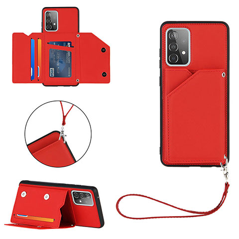 Coque Luxe Cuir Housse Etui Y03B pour Samsung Galaxy A52 5G Rouge