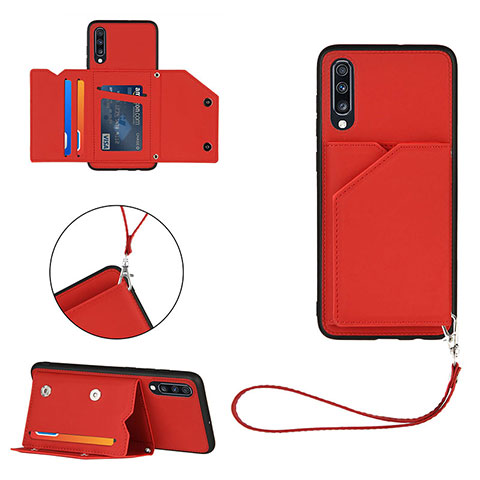 Coque Luxe Cuir Housse Etui Y03B pour Samsung Galaxy A70 Rouge