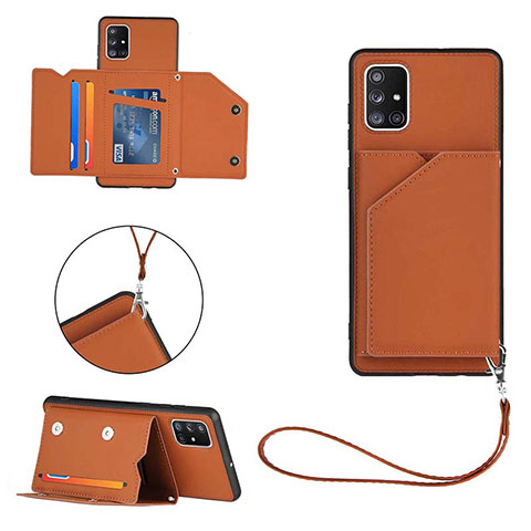 Coque Luxe Cuir Housse Etui Y03B pour Samsung Galaxy A71 5G Marron