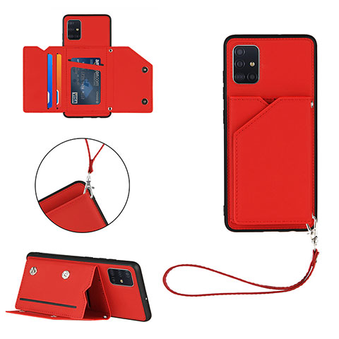 Coque Luxe Cuir Housse Etui Y03B pour Samsung Galaxy M40S Rouge