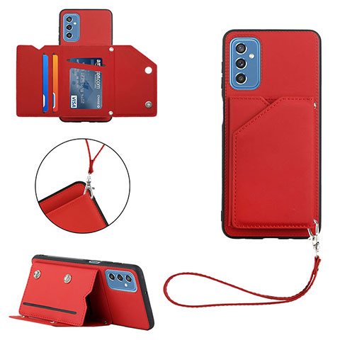 Coque Luxe Cuir Housse Etui Y03B pour Samsung Galaxy M52 5G Rouge