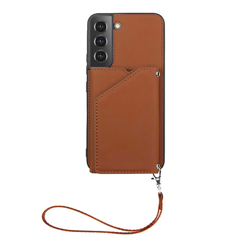 Coque Luxe Cuir Housse Etui Y03B pour Samsung Galaxy S21 Plus 5G Marron