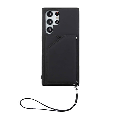 Coque Luxe Cuir Housse Etui Y03B pour Samsung Galaxy S21 Ultra 5G Noir