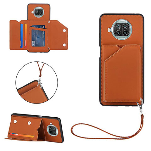 Coque Luxe Cuir Housse Etui Y03B pour Xiaomi Mi 10i 5G Marron