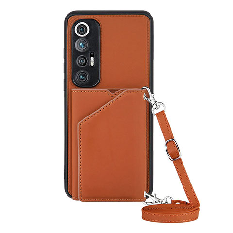 Coque Luxe Cuir Housse Etui Y03B pour Xiaomi Mi 10S 5G Marron