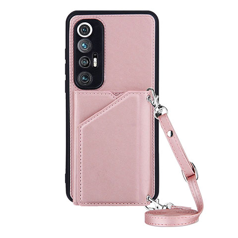 Coque Luxe Cuir Housse Etui Y03B pour Xiaomi Mi 10S 5G Or Rose