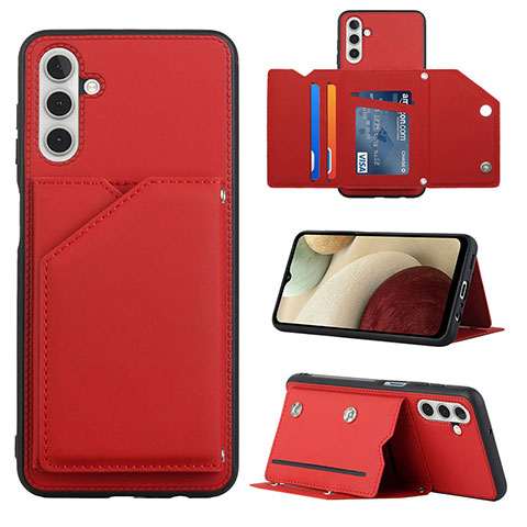 Coque Luxe Cuir Housse Etui Y04B pour Samsung Galaxy A04s Rouge