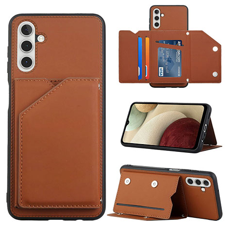 Coque Luxe Cuir Housse Etui Y04B pour Samsung Galaxy A13 5G Marron