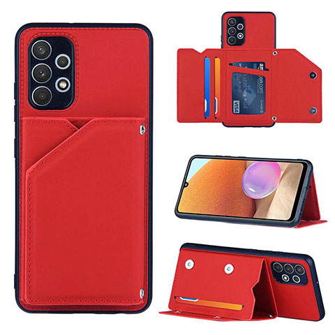 Coque Luxe Cuir Housse Etui Y04B pour Samsung Galaxy A32 4G Rouge