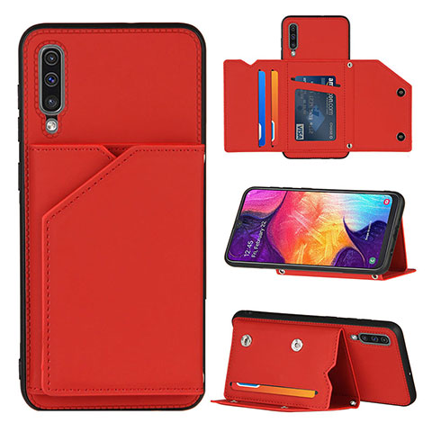 Coque Luxe Cuir Housse Etui Y04B pour Samsung Galaxy A50 Rouge