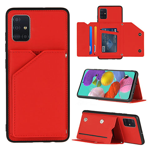 Coque Luxe Cuir Housse Etui Y04B pour Samsung Galaxy A51 5G Rouge