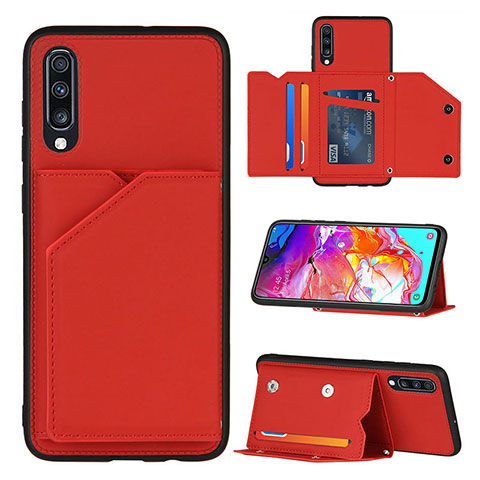 Coque Luxe Cuir Housse Etui Y04B pour Samsung Galaxy A70 Rouge