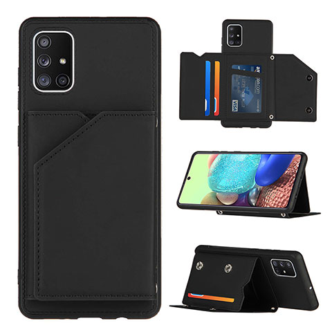 Coque Luxe Cuir Housse Etui Y04B pour Samsung Galaxy A71 4G A715 Noir