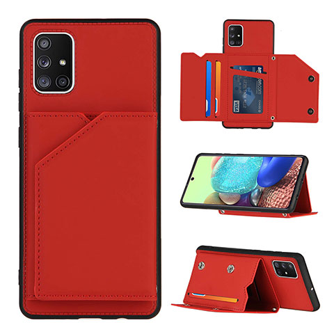 Coque Luxe Cuir Housse Etui Y04B pour Samsung Galaxy A71 5G Rouge