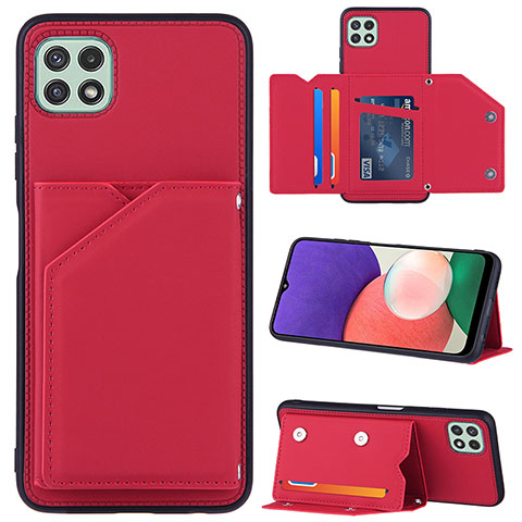 Coque Luxe Cuir Housse Etui Y04B pour Samsung Galaxy F42 5G Rouge