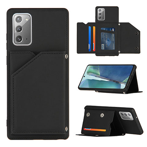 Coque Luxe Cuir Housse Etui Y04B pour Samsung Galaxy Note 20 5G Noir