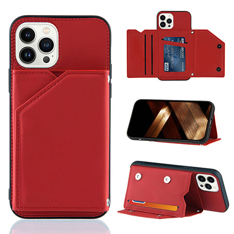 Coque Luxe Cuir Housse Etui Y05B pour Apple iPhone 13 Pro Rouge