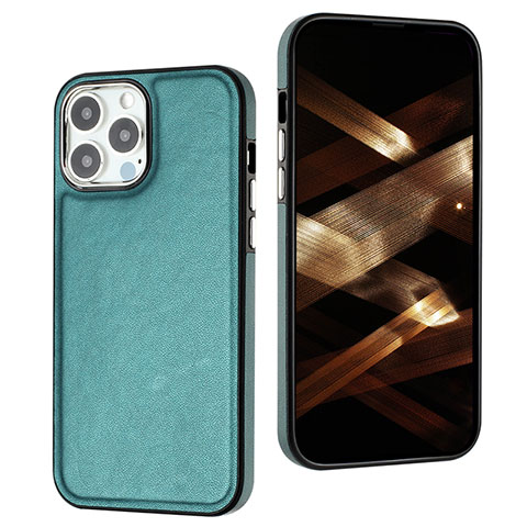 Coque Luxe Cuir Housse Etui Y07B pour Apple iPhone 13 Pro Max Vert