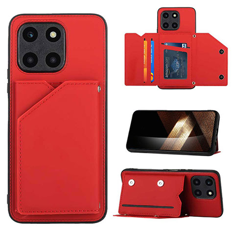Coque Luxe Cuir Housse Etui YB1 pour Huawei Honor X8b Rouge