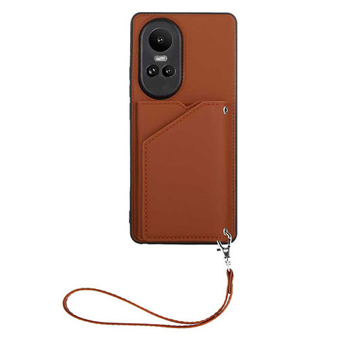 Coque Luxe Cuir Housse Etui YB1 pour Oppo Reno10 5G Marron