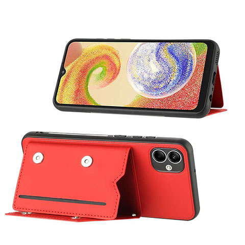 Coque Luxe Cuir Housse Etui YB1 pour Samsung Galaxy A04 4G Rouge