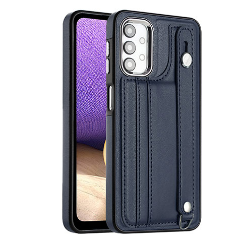 Coque Luxe Cuir Housse Etui YB1 pour Samsung Galaxy A13 4G Bleu