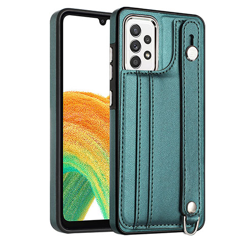 Coque Luxe Cuir Housse Etui YB1 pour Samsung Galaxy A33 5G Vert